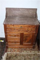 Wash Stand w/ chocolate marble top 37"tall