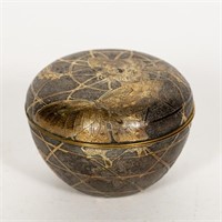 Fine Japanese Mixed Metal Small Box, Moth Motif