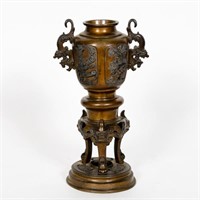 Japanese Bronze Urn or Censer
