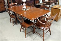 Gate Leg Dining Table + (6) Chairs: