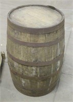 Vintage Wooden Barrel, Approx 22"x35"