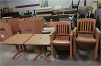 (15) Plastic Patio Chairs & (2) Tables (London)