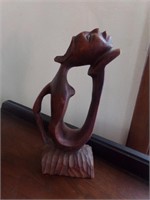 WOODEN CARVING IS SIGNED BOYER
