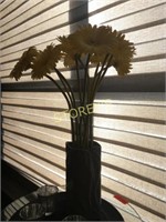Grey Vase w/ Faux Sunflowers