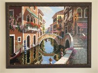 Signed Pejman Oil Painting - "Rendezvous in Venice