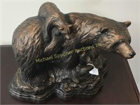 BIG SKY CARVERS - MOTHER AND TWO CUBS SCULPTURE