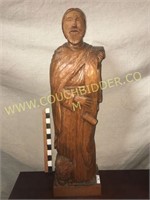 Large beautiful handcarved St Frances 28" statue