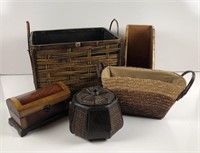 Woven Baskets and Boxes