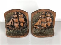 Pair of Bronze Book Ends