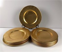 Set of Gold Charger Plates