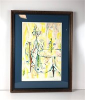 Framed Lithograph by Henri Laville