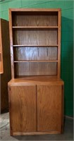 Oak Book Case with Storage