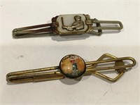 TWO SPORTING TIE CLIPS
