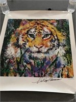 LeROY NEIMAN HAND SIGNED TIGER POSTER