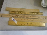 Lot of Wood Rulers - Some Advertisement