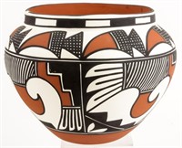 Native American Acoma Olla Pot Signed by L.Keene