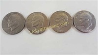 4 Eisenhower Dollar Coins