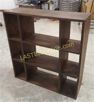 Solid wood cubby shelf unit