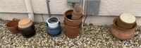 Assorted Ceramic & Terra-cotta Planter Pots