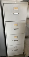Hon Four Drawer Metal File Cabinet In Off White