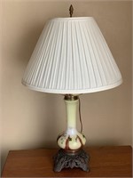 Antique Oil Lamp Converted To Electric Table Light