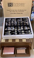 History Channel Club Civil War Chess Set - Nib