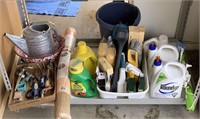 Garden Items, Chemicals, Water Can, Brushes
