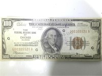 1929  $100 RED SEAL NOTE