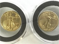 1/10 OZ. $5 GOLD EAGLE , 2 X MONEY