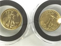 1/10  OZ. $5 GOLD EAGLE 2 X MONEY