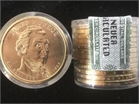 2 ROLLS(24) NEVER CIRCULATED PRES. DOLLARS