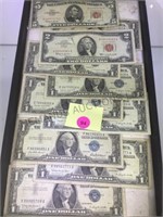 $5 & $2 RED SEALS & $1 SILVER CERTIFICATES