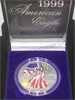 1999 COLORIZED AMERICAN EAGLE SILVER DOLLAR