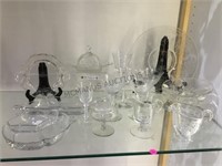 COLLECTION OF HEISEY GLASSWARE, DIVIDED PLATES