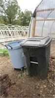 (2) Trash Cans w/Contents