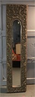 Tall Mirror In Ornate White Floral Frame