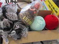 Lot of Yarn, Pin Cushion & More