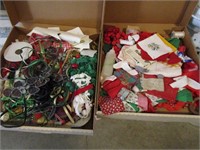 2 Boxes of Christmas Craft Items