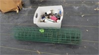 Box of Misc. & Metal Fencing