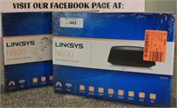 (2) Linksys Routers N600
