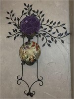 Metal Plate Rack with Decorative Plates
