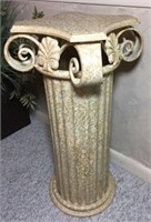 Metal Pedestal Column with Scrolled Design
