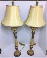 Pair of Tall Tuscan Table Lamps