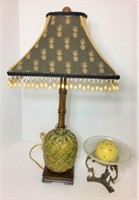 Pineapple Table Lamp with Beaded Shade