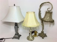 Trio of Pretty Bed Side Lamps