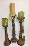 Trio of Tuscan Candle Holders