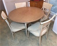 Double Beveled Round Breakfast Table &