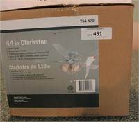 44 Inch Clarkston Ceiling Fan with Light Kit