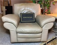 Leather Rocking Recliner with Care Kit
