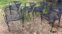 6 Metal Patio Chairs